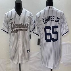 Nike New York Yankees #65 Nestor Cortes Jr white majestic baseball Jersey Joint name 01