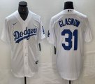 New Los Angeles Dodgers #31 Tyler Glasnow white majestic baseball jerseys