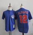 New Toronto Blue Jays #12 Roberto Alomar throwback blue baseball Jerseys