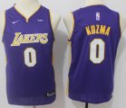 Youth Nike Los Angeles Lakers #0 Kyle Kuzma purple nba basketball Jerseys