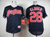 Cleveland Indians #28 Corey Kluber dark Blue mlb baseball jersey