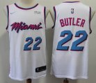 Nike Miami Heat #22 Jimmy Butler white nba basketball jersey-S8