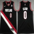 Nike Portland Trail Blazers #0 Damian Lillard black Basketball Jerseys 75th-XD