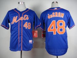 New York Mets Jacob deGrom #48 blue orange mlb jerseys