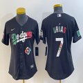 Youth 2023 World Cup Mexico #7 Julio Urias black majestic baseball jerseys 16