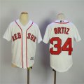 Youth Boston Red Sox # 34 David Ortiz white basebll jersey