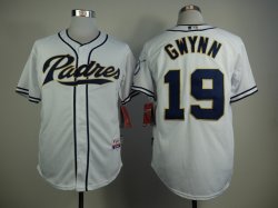 2015 New San Diego Padres #19 Tony Gwynn throwback white mlb jerseys