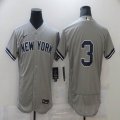 Nike New York Yankees #3 Babe Ruth gray Flexbase Authentic Collection Jersey-BD