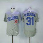 Los Angeles Dodgers #31 Joc Pederson gray Flexbase Authentic Collection Jersey