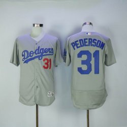 Los Angeles Dodgers #31 Joc Pederson gray Flexbase Authentic Collection Jersey