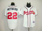 MLB Atlanta Braves Jason Heyward #22 White Jerseys