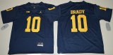 Jordan Brand Michigan Wolverines Tom Brady 10 College Football Limited Jersey - Navy Blue