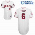 Anaheim Angels 6 David Freese white MLB Jerseys-sg