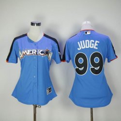 Women American League Majestic #99 JUDGE Blue 2017 MLB All-Star Futures Game Authentic On-Field Jersey