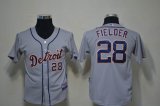 Detroit Tigers FIELDER 28# Gray kids mlb jerseys