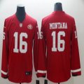 Nike San Francisco 49ers #16 Joe Montana red color Rush Limited Long Sleeves Jersey