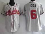 Atlanta Braves 6# Cox grey MLB Jerseys