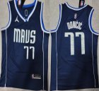 Dallas Mavericks #77 Luca Doncic Dark blue nba jerseys -XD