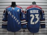 Colorado Avalanche #23 Milan Hejduk Blue NHL Jerseys A Patch