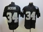 NFL Oakland Raiders 34 jackson Throwback Black Jersey