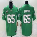 Nike Philadelphia Eagles #65 Johnson green Color Rush Limited Jersey C patch 03