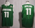 Michigan State Spartans Keith Appling 11 College Football Basketball Authentic Jersey - Green