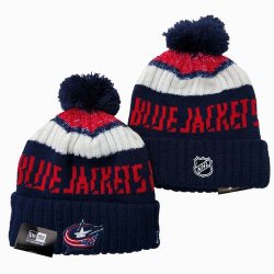 2024 Columbus Blue blue white red NHL Sports Cuffed Knit Hats