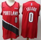 Nike Portland Trail Blazers #0 Damian Lillard red basketball Jersey-S8