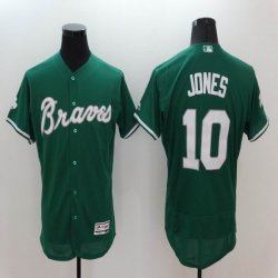 2016 Atlanta Braves #10 Chipper Jones green Flexbase Authentic Collection Jersey