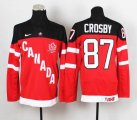 Team Canada Sidney Crosby #87 IIHF Official 100th Anniversary red Hockey Jersey