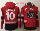 Toronto Raptors #10 DeMar DeRozan red basketball Hooded Sweatshirt