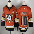 Adidas Anaheim Ducks Corey Perry #10 orange nhl hockey Jersey -PD