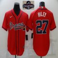 Nike Atlanta Braves #27 Austin Riley red majestic baseball Jerseys