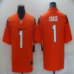 Nike Cincinnati Bengals #1 Ja\'Marr Chase orange Color Rush Limited Jersey-BD