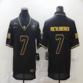 Nike Pittsburgh Steelers #7 Ben Roethlisberger throwback black Salute To Service Limited Jersey-BD