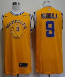 Nike Golden State Warriors #9 Andre Iguodala yellow nba jersey