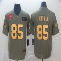 49ers #85 George Kittle green gold Nike Camo 2019 Salute to Service Retired Limited Jersey