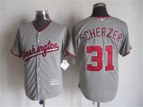 washington nationals #31 Max Scherzer gray majestic baseball jersey