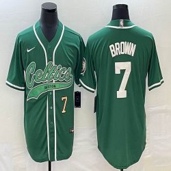 Nike Boston Celtics #7 Jaylen Brown green baseball jerseys Joint name-BD