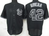 New York Yankees #42 Mariano Rivera Black Fashion MLB Jerseys-ZH