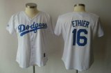 Los Angeles Dodgers 16 ethier white mlb women jersey