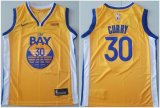 Nike Golden State Warriors #30 Stephen Curry yellow nba jersey-ty