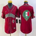 Youth 2023 World Cup Mexico blank red majestic baseball jerseys 05