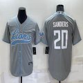 Nike Detroit Lions 20 B.Sanders gray baseball jerseys Joint name-BD