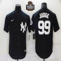 Nike New York Yankees #99 Aaron Judge black majestic baseball jersey-WL