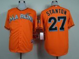 Florida Marlins #27 Mike Stanton Orange MLB baseball Jerseys