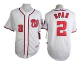 Washington Nationals #2 Denard Span white baseball jerseys