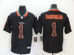 Nike Miami Dolphins Tua Tagovailoa black orange color Rush Limited Jerseys-BD