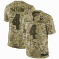 Houston Texans #4 Deshaun Watson Nike Camo Salute to Service Retired Player Limited Jersey