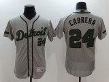 Detroit Tigers #24 Miguel Cabrera gray Commemorative version mlb baseball jersey